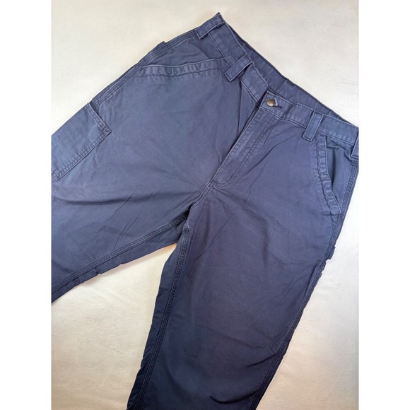 Carhartt Mens Navy Blue Cotton Loose Fit Work Pants Size 36x32 cargo - Picture 1 of 9
